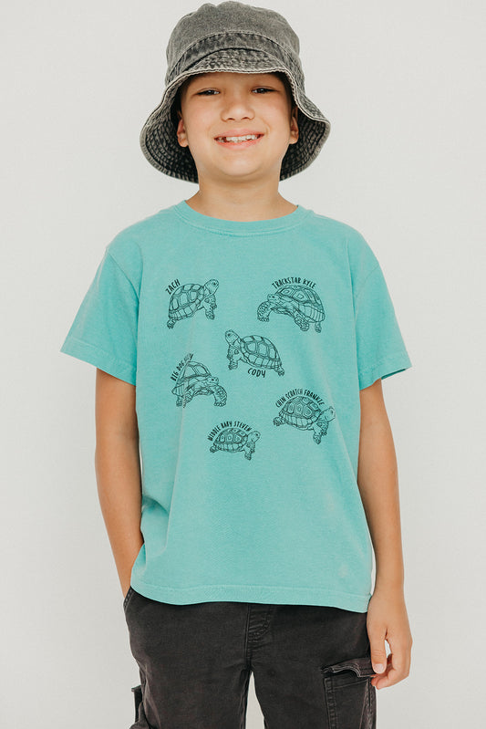 Kids Teal Tortoise T-Shirt