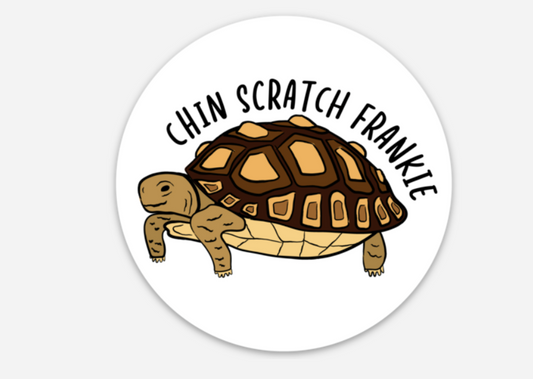 Circle Chin Scratch Frankie sticker