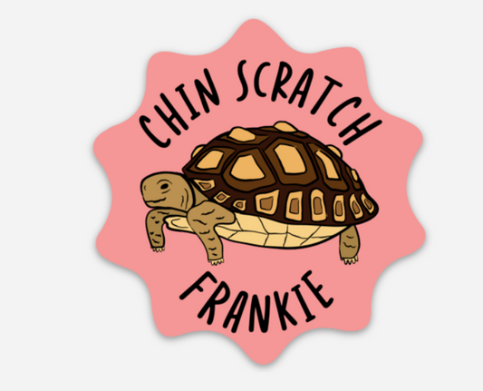 Wavy Chin Scratch Frankie sticker